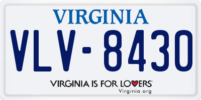 VA license plate VLV8430