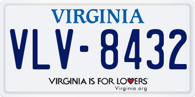 VA license plate VLV8432