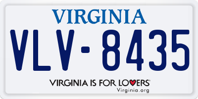 VA license plate VLV8435