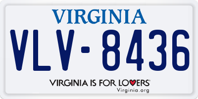 VA license plate VLV8436