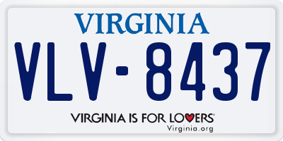 VA license plate VLV8437