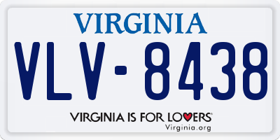 VA license plate VLV8438