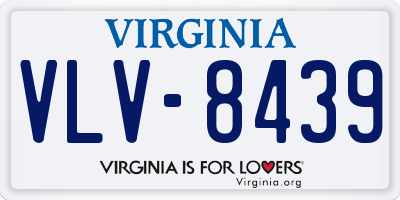 VA license plate VLV8439