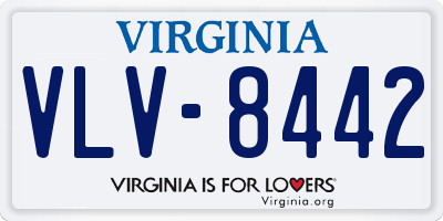 VA license plate VLV8442