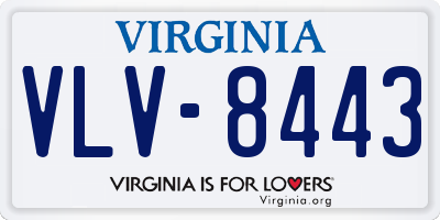 VA license plate VLV8443