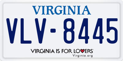 VA license plate VLV8445