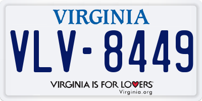 VA license plate VLV8449