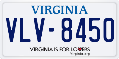 VA license plate VLV8450