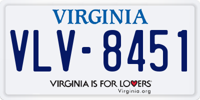 VA license plate VLV8451