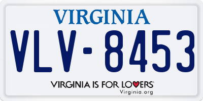 VA license plate VLV8453