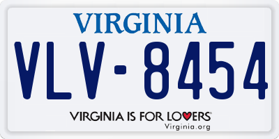 VA license plate VLV8454