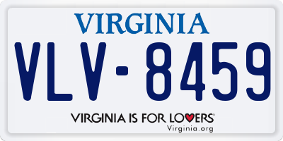 VA license plate VLV8459