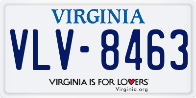 VA license plate VLV8463