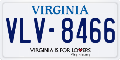 VA license plate VLV8466
