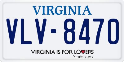 VA license plate VLV8470