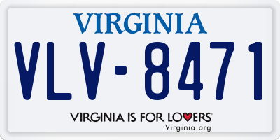 VA license plate VLV8471