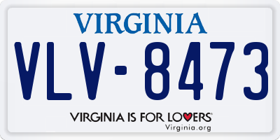 VA license plate VLV8473