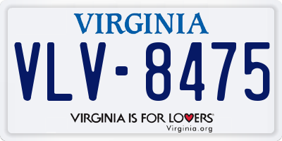 VA license plate VLV8475