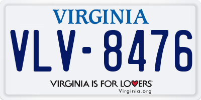 VA license plate VLV8476