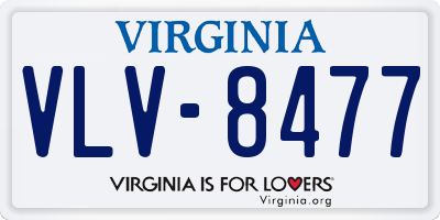 VA license plate VLV8477