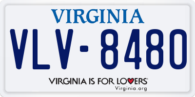 VA license plate VLV8480