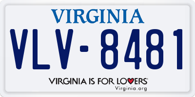 VA license plate VLV8481