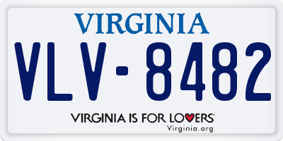 VA license plate VLV8482