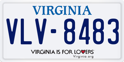 VA license plate VLV8483