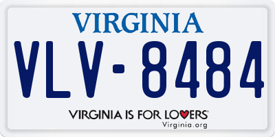 VA license plate VLV8484