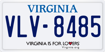 VA license plate VLV8485