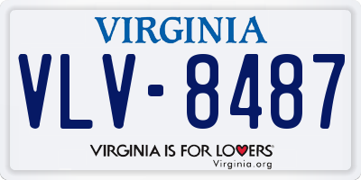 VA license plate VLV8487