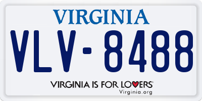 VA license plate VLV8488