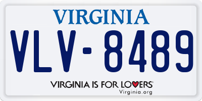 VA license plate VLV8489