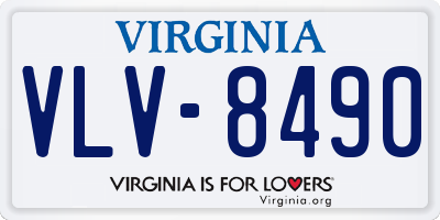 VA license plate VLV8490