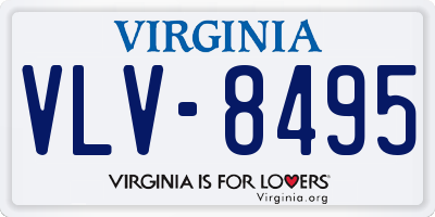 VA license plate VLV8495