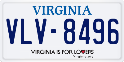 VA license plate VLV8496