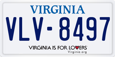 VA license plate VLV8497