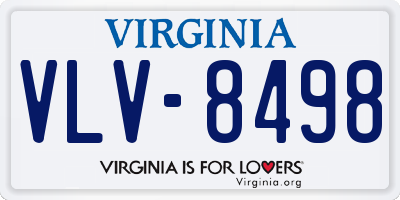 VA license plate VLV8498