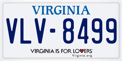 VA license plate VLV8499