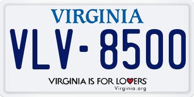 VA license plate VLV8500