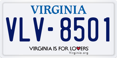 VA license plate VLV8501