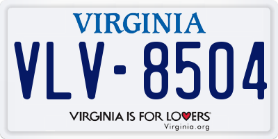 VA license plate VLV8504