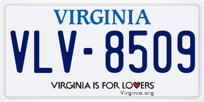 VA license plate VLV8509