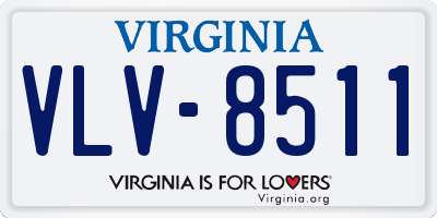 VA license plate VLV8511