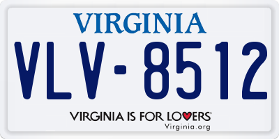 VA license plate VLV8512