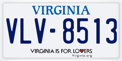 VA license plate VLV8513