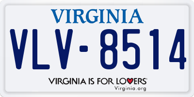 VA license plate VLV8514