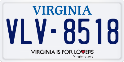 VA license plate VLV8518