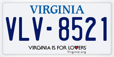 VA license plate VLV8521