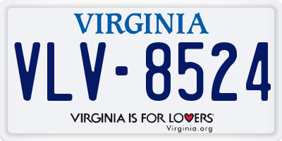 VA license plate VLV8524